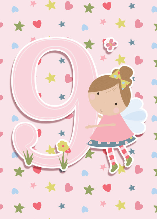 Fairy 9th Birthday Card