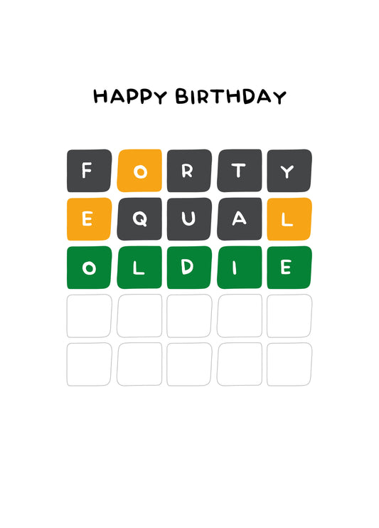 Forty Year Old Worlde Fan Card