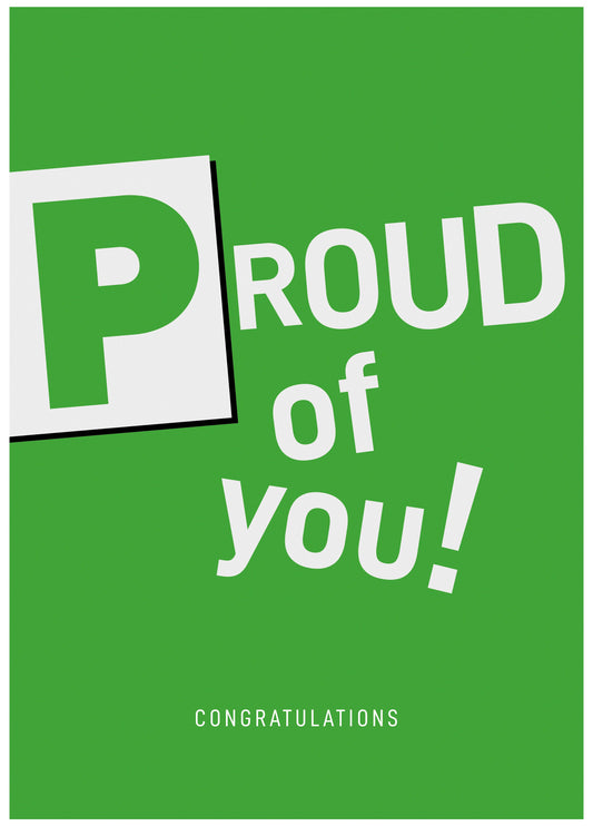 Proud Of You For Passing Your Driving Test Card