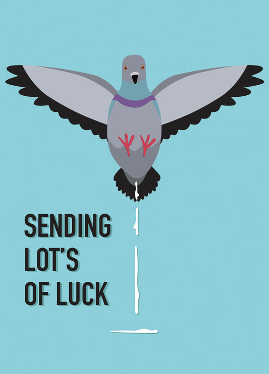 Pigeon Poo Brings You Luck Card