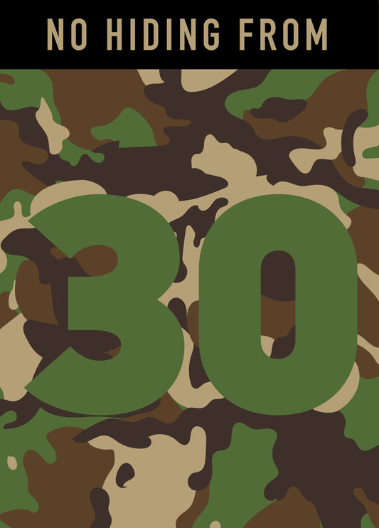 No Hiding From Turning 30 Card