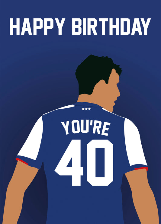 40th Birthday Card For A Football Fan