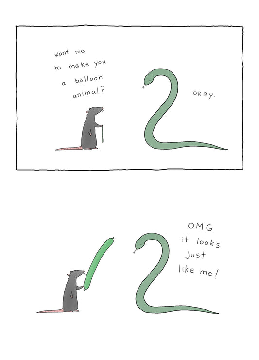 Snake And Other Animals Card