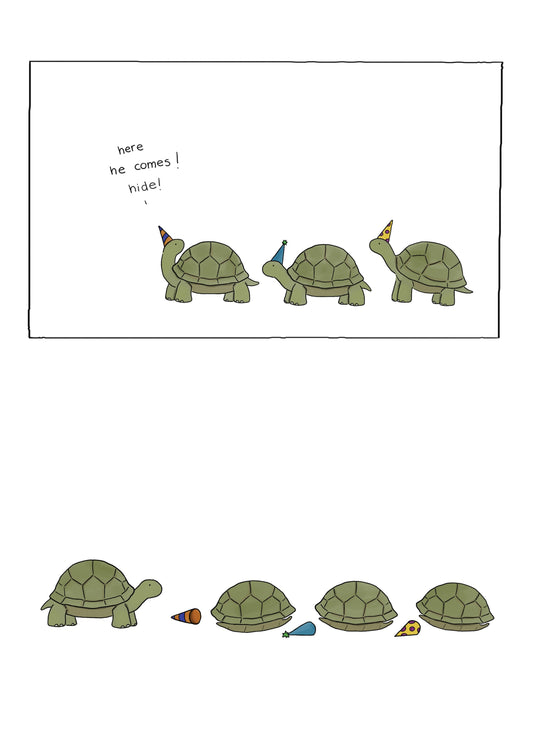 Slow Green Tortoises Card