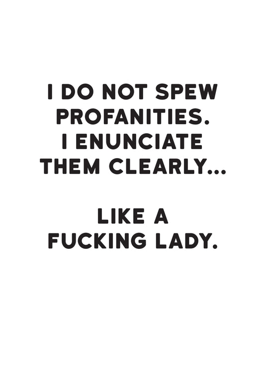 Like A Fucking Lady Card