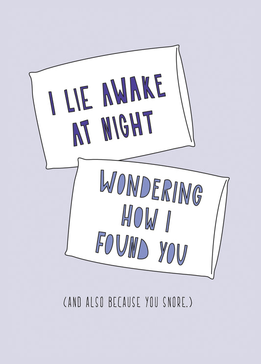 I Lie Awake At Night Card