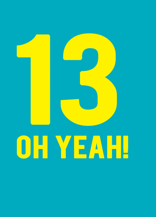 13 Oh Yeah Blue Card