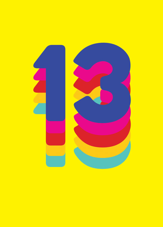 Rainbow 13th Card