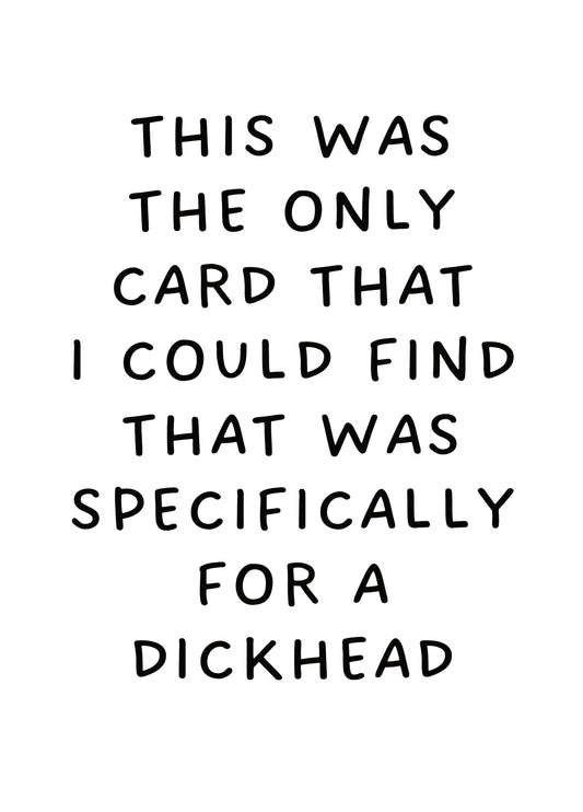 This Was The Only Card I Could Find