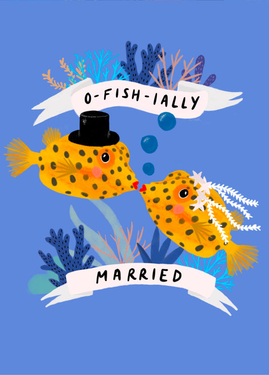 O-fish-ially Married Card