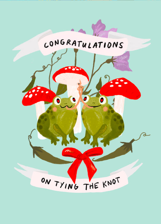 Tie The Knot- Frog Card