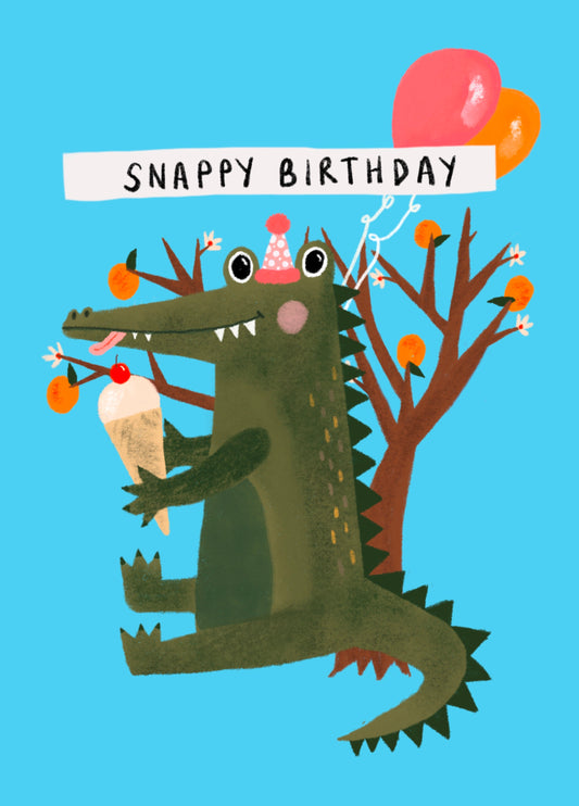 Snappy Birthday Crocodile Card