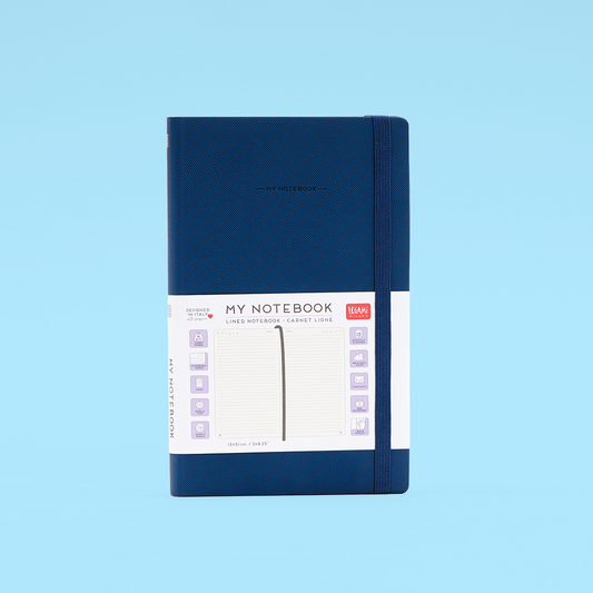 Medium Galactic Blue Lined Notebook