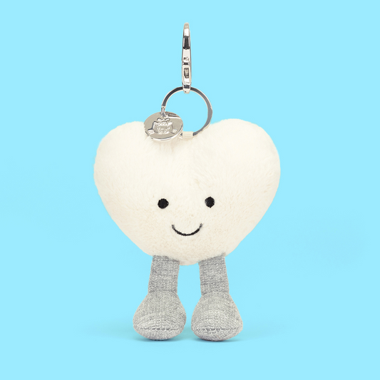 Jellycat Amuseables Cream Heart Bag Charm