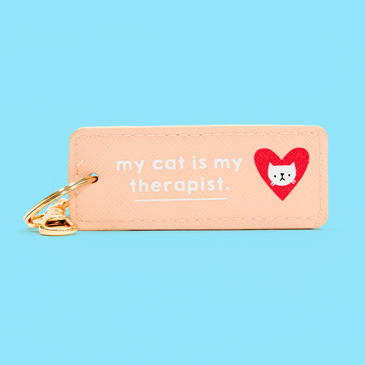 Cat Therapist Keyring
