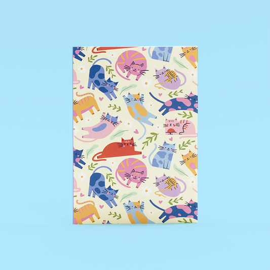 A5 Colourful Cat Notebook