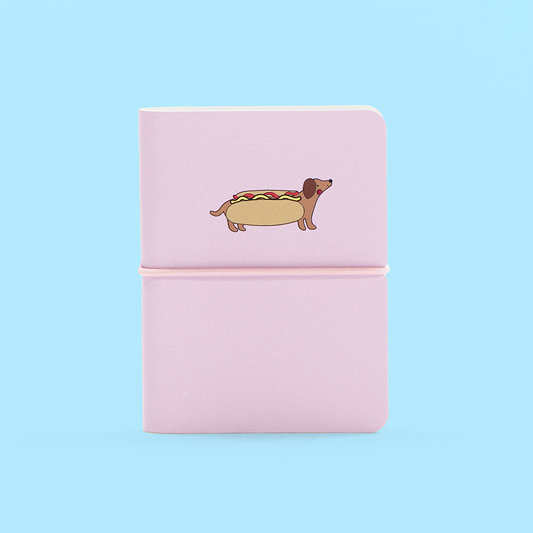 A7 Mini Pink Hot Dog Notebook
