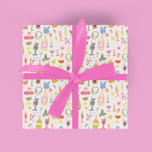 Birthday Cocktails Flat Wrap