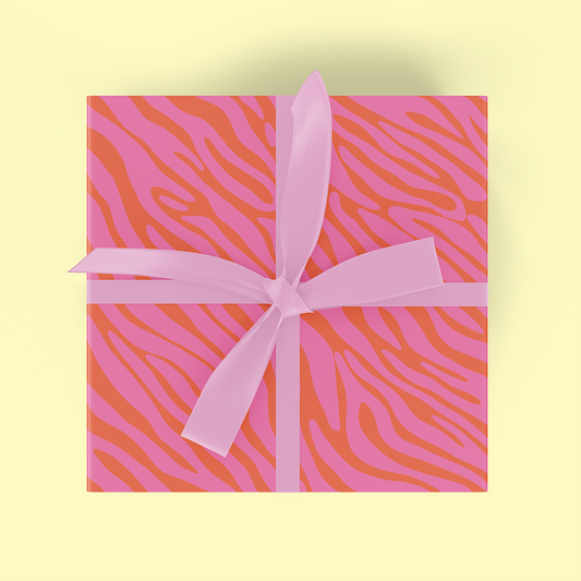 Pink Tiger Print Flat Wrap