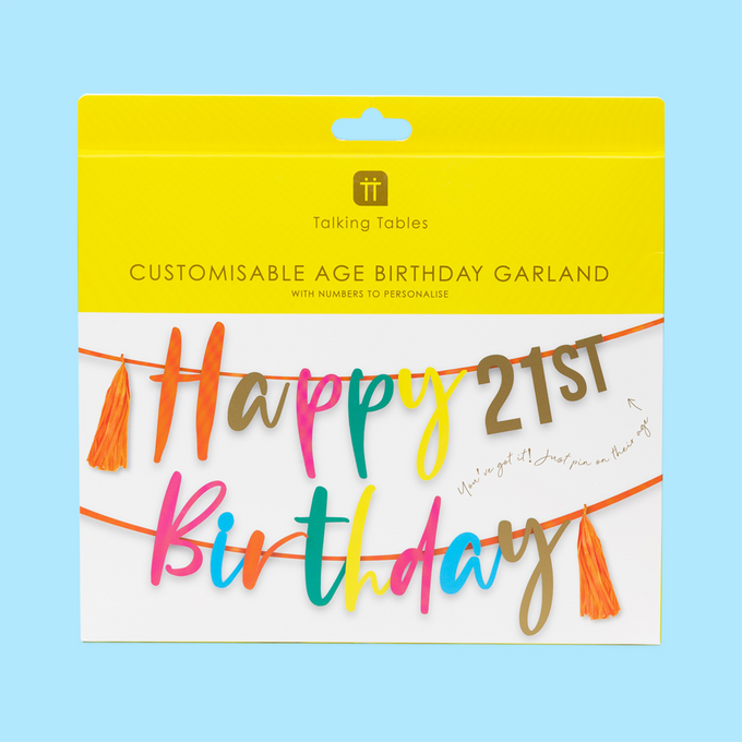 Rainbow Customisable Bday Bunting