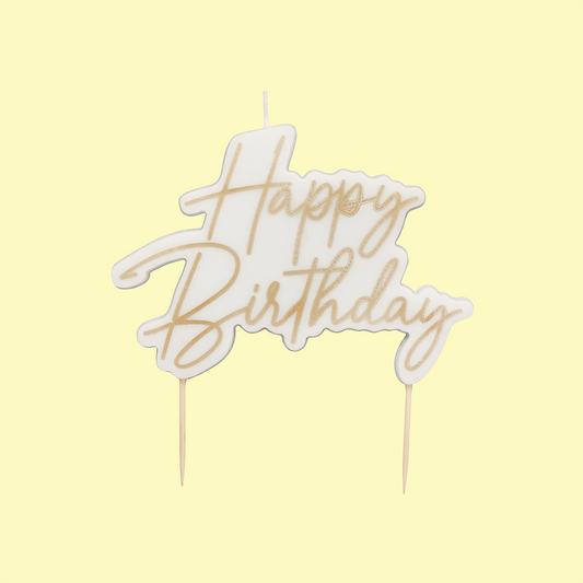 Gold Birthday Candle