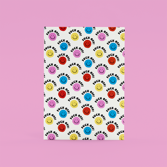 A5 Rainbow Fuck Off Smiley Notebook