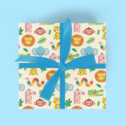 Jungle Animals Flat Wrap