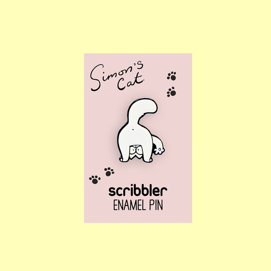 Simon's Cat Bottoms Up Pin Badge