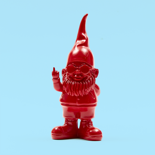Naughty Gnome Figurine - Red