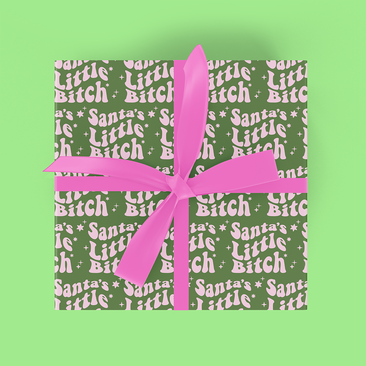 Xmas Flatwrap Santas Little Bitch