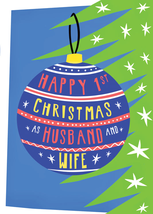 Happy First Christmas As Husband And Wife Card