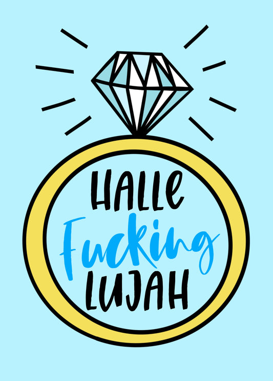 Hallelujah Engagement Card
