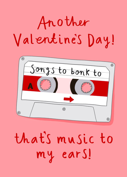 Funny Valentine's Day Card - Music To Bonk To