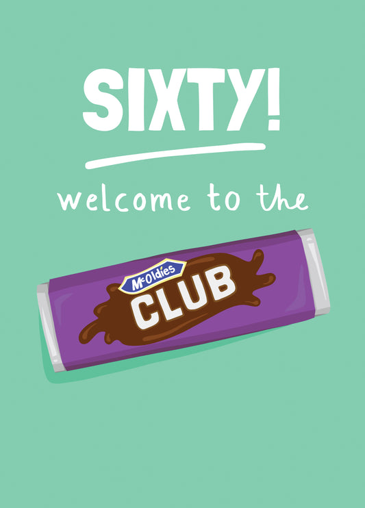 Funny 60th Birthday Card - McOldies Club