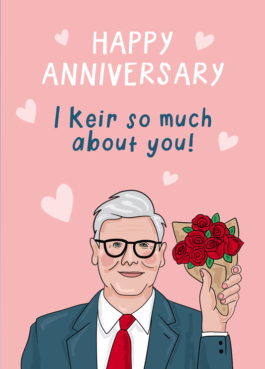 Funny Anniversary Card - Keir Starmer Inspired Politics Humour