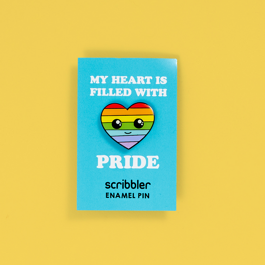 Heart With Pride Pin Badge