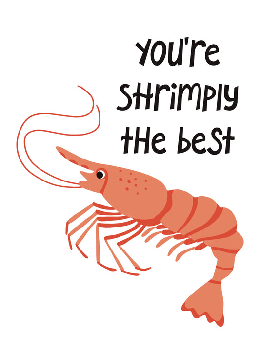 You're Shrimply The Best - Pun Thank You Card