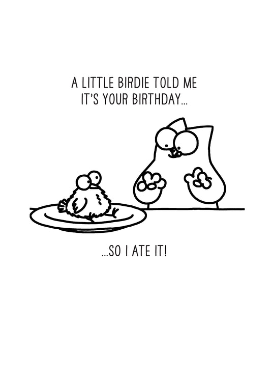 Simon's Cat Little Birdie Birthday Card