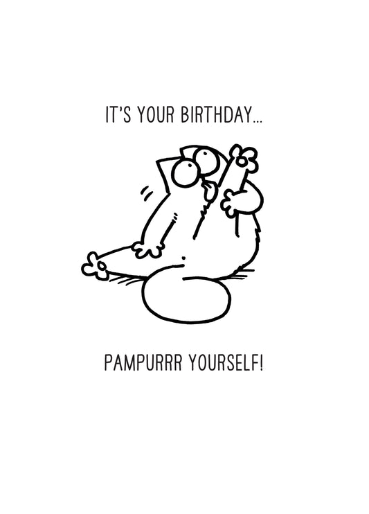 Simon's Cat Pampurrr Birthday Card