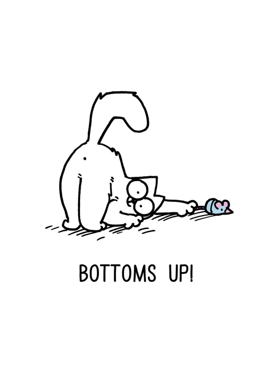 Simon's Cat Bottoms Up Card