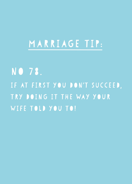 Marriage Tip Card
