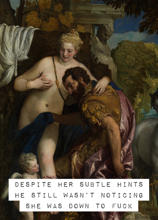 She Was Down To Fuck Card