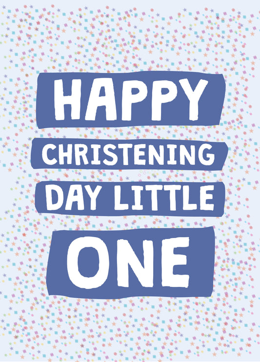 Happy Christening Day Little One Card