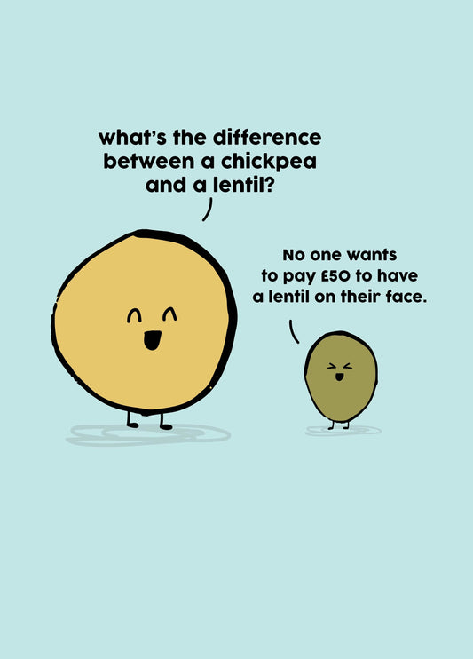 Chickpea On Their Face Card