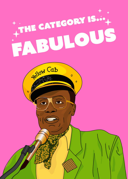 Pose Category Is Fabulous Birthday Card