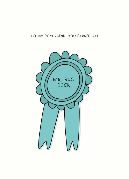 Mr Big Dick Birthday Card