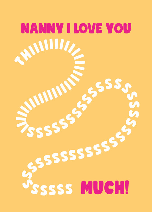 Nanny I Love You Card