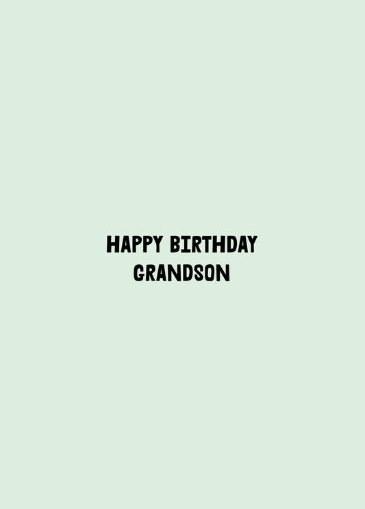 Grandson Type Birthday Card