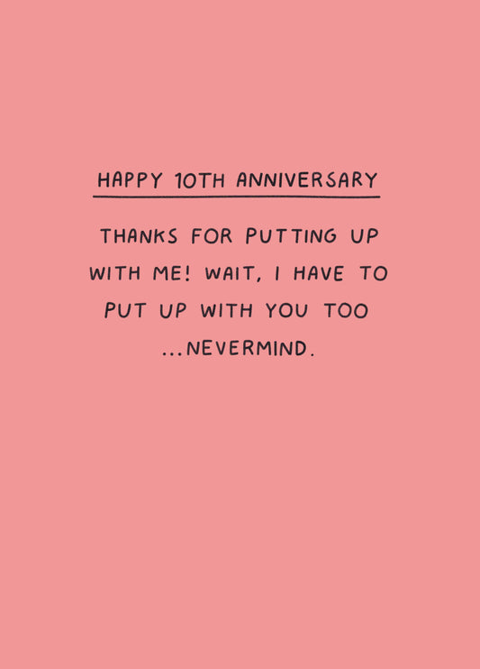 Happy Tenth Anniversary Card