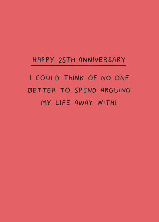 Happy Twenty Fifth Anniversary Card